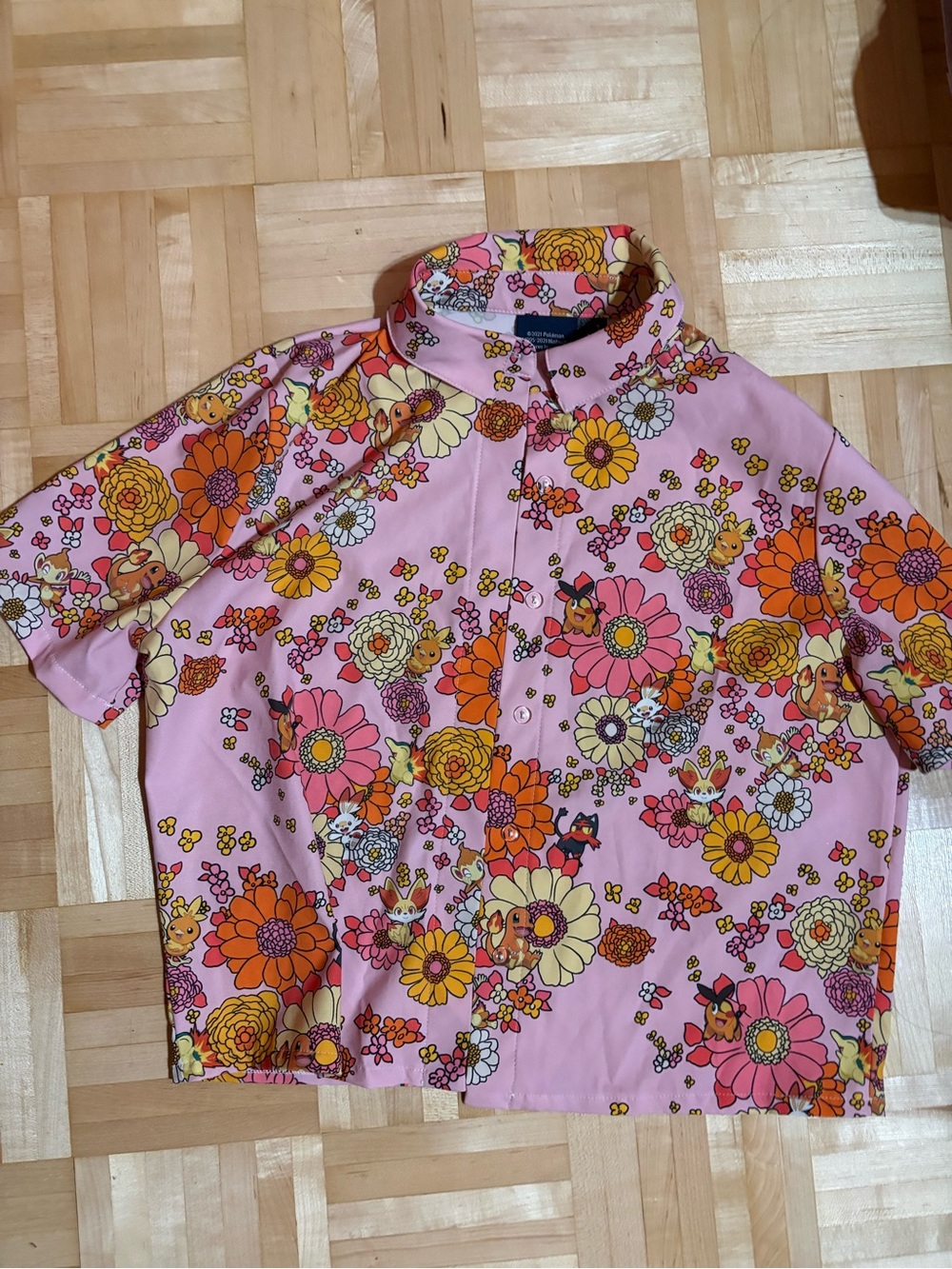 Blackmilk Fire Pokemon Cropped Shirt